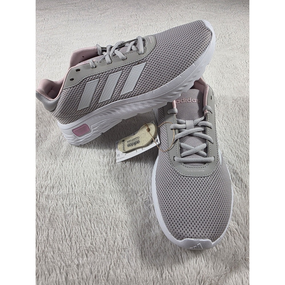 NEW Adidas Cloudfoam Comfy Womens 8.5 Walking Shoes Sneakers Neutral Beige/Pink